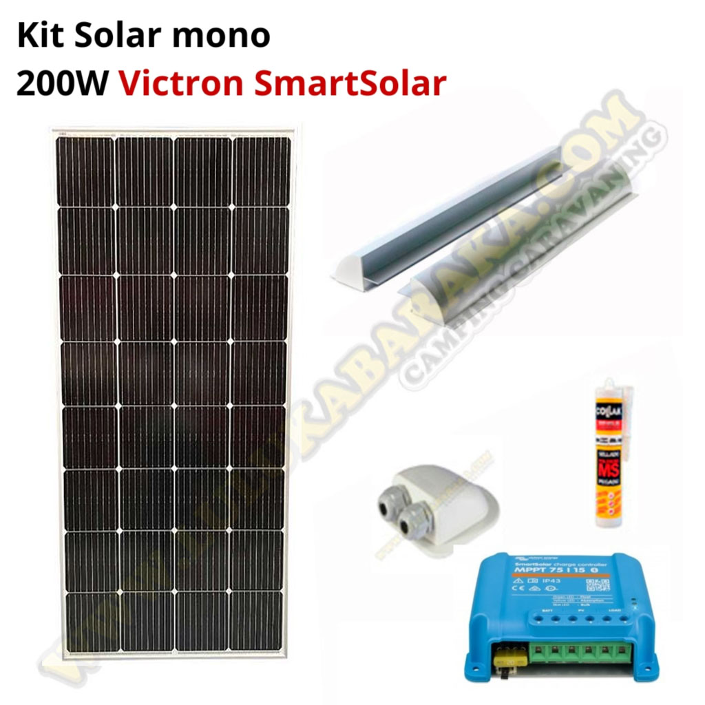 Kit Solar mono 200W Victron Smartsolar 1380x705