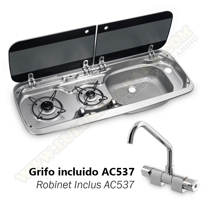 Cocina Fregadero Dometic MO9222R con grifo