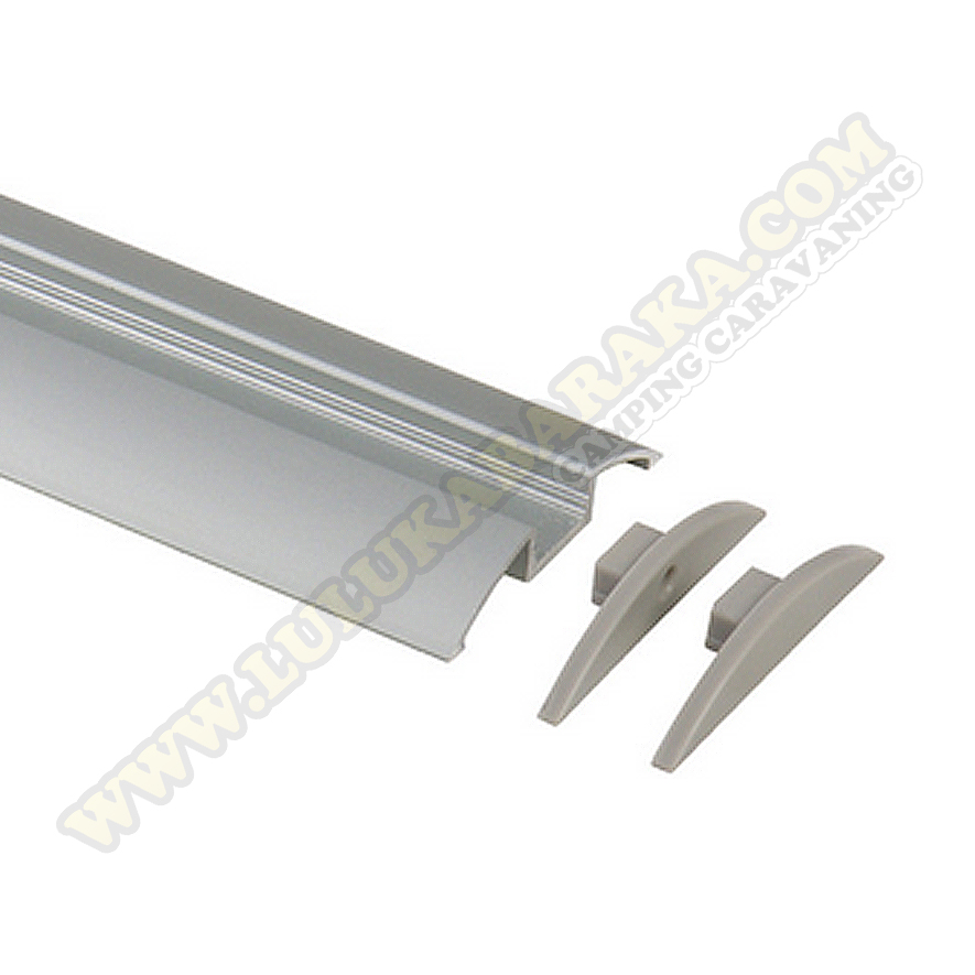 Perfil aluminio plano 1,5m. leds