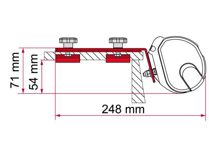 Soporte F35 Standard barras techo