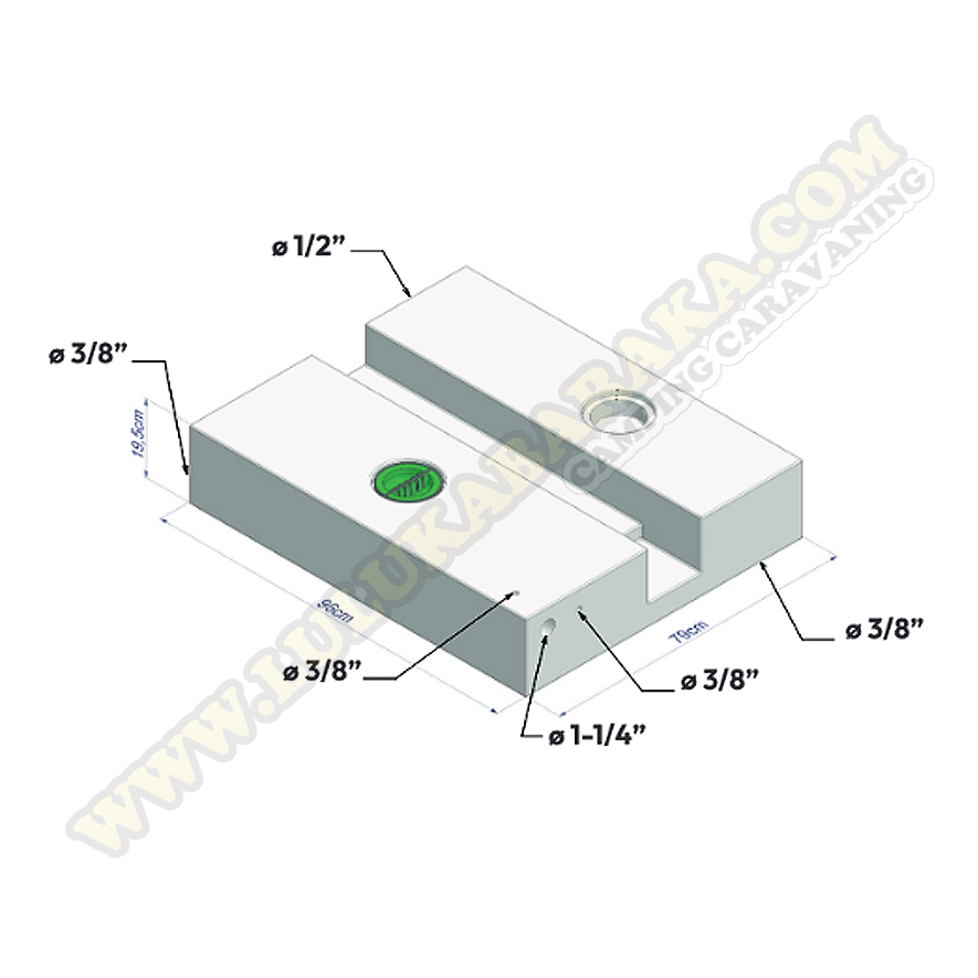 Depósito 140L 96x79x19,5 Ducato X250/X290 desde 2006 (RASTRO)
