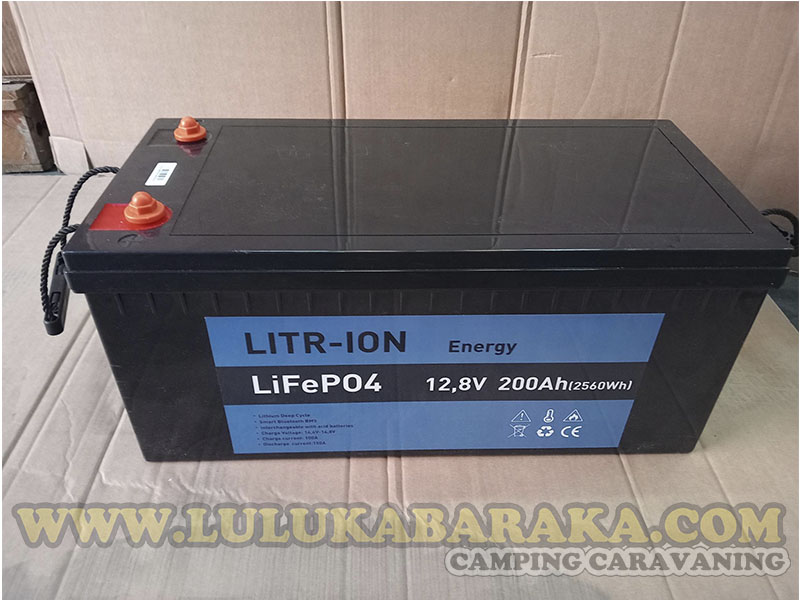 Bateria Litio 200amp Litr-Ion Energy con Amperímetro Shunt 350amp (RASTRO)