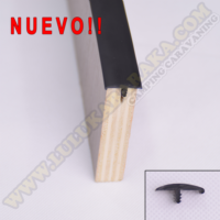 Canto T semiperfilado negro 4m. (RASTRO)