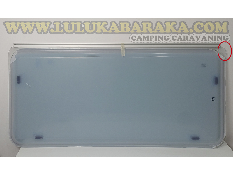 Cristal 1200X520 compatible ventana abatible Polyplastic Gris (RASTRO)
